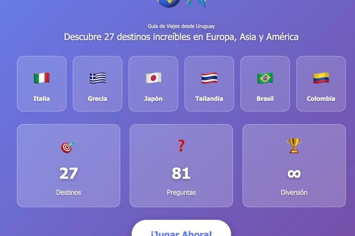 Juega y aprende sobre diferentes destinos