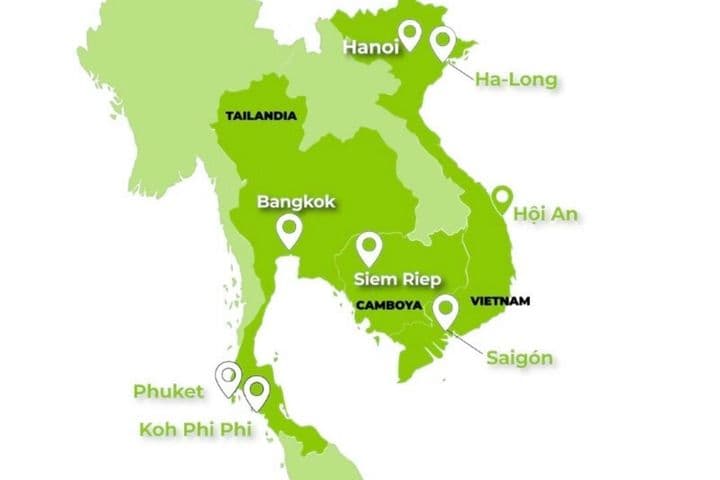 Sudeste Asiático: Vietnam, Camboya y Tailandia
