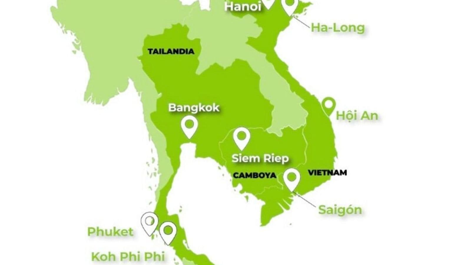 Sudeste Asiático: Vietnam, Camboya y Tailandia