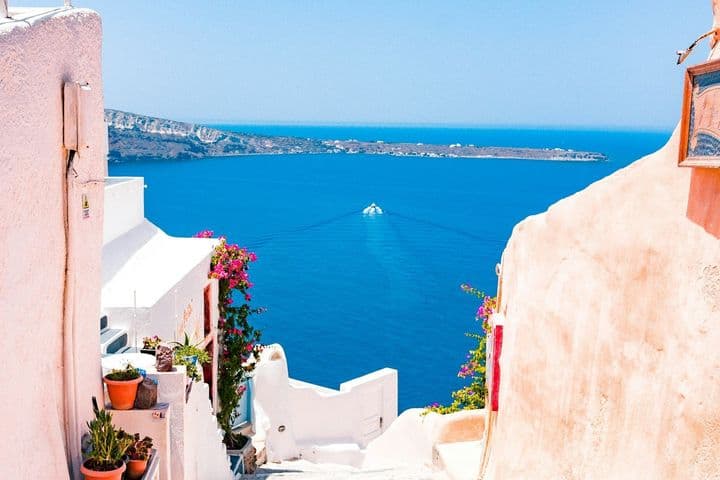 Casas blancas de Santorini, Grecia